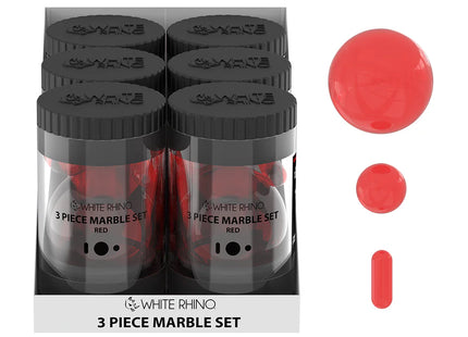 WHITE RHINO TERP SLURPER 3 PC SET 6 COUNT JARS RED