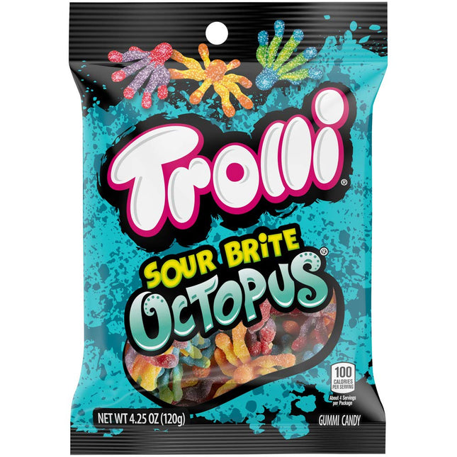 TROLLI 4.25oZ GUMMI CANDY SOUR BRITE OCTOPUS1COUNT