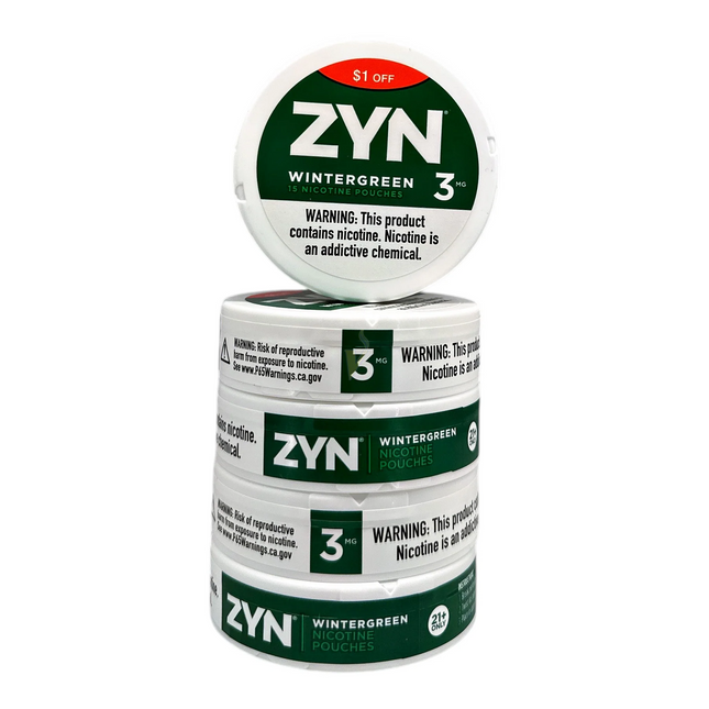 ZYN NICOTINE POUCHES 3MG $1 OFF(5 ROLLS)