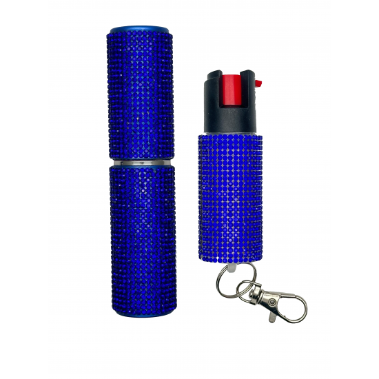 CHEETAH STONES PEPPER SPRAY & STUN GUN - BLUE