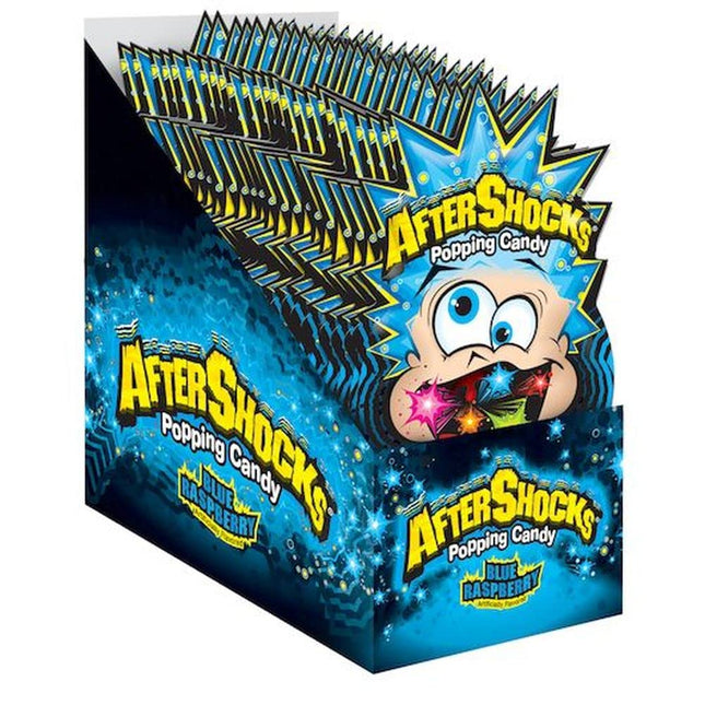 AFTERSHOCKS POPPING CANDY BLUE RASPBERRY 24PACK