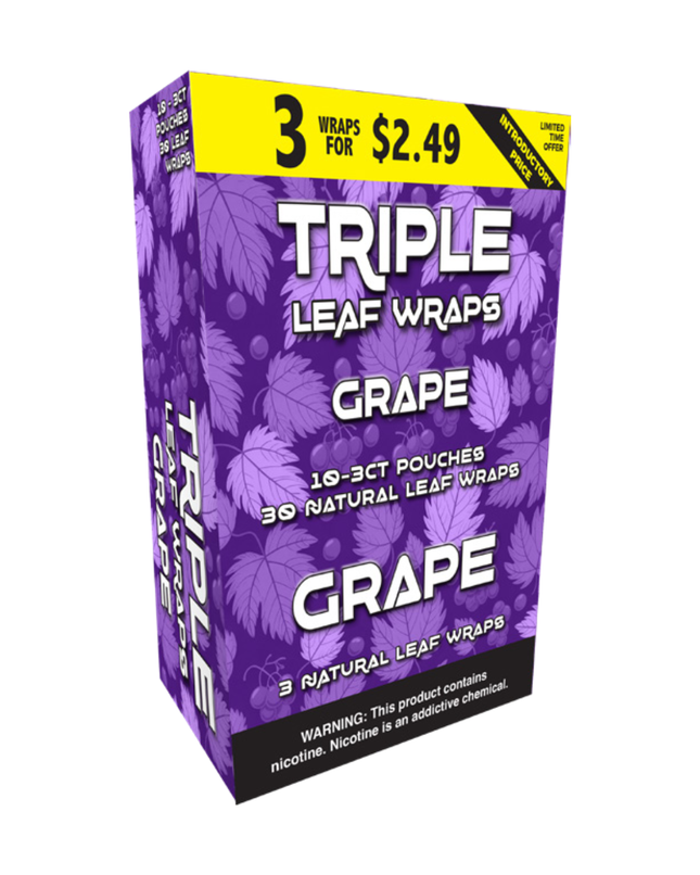 TRIPLE LEAF WRAPS 3 FOR $2.49 GRAPE - 10 PACK