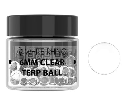 WHITE RHINO 6MM CLEAR TERP BALL-  100CT