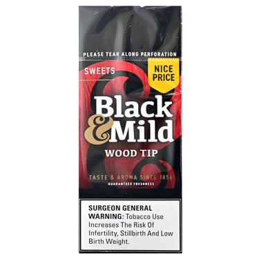 BLACK & MILD SWEETS WD TIP 25PK