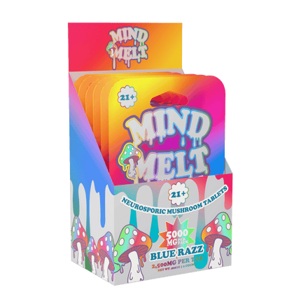 MIND MELT 2 PACK MUSHROOM TABLETS - BLUE RAZZ (SLEEVE OF 10)