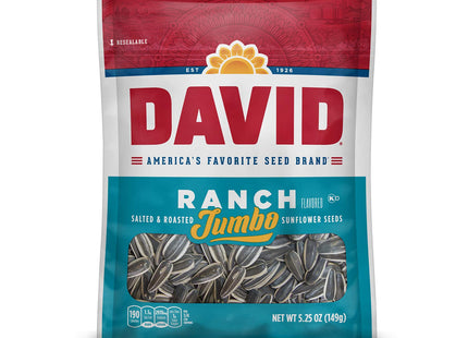 DAVID SUNFLOWER SEEDS RANCH IN SHELL 5.25 OZ