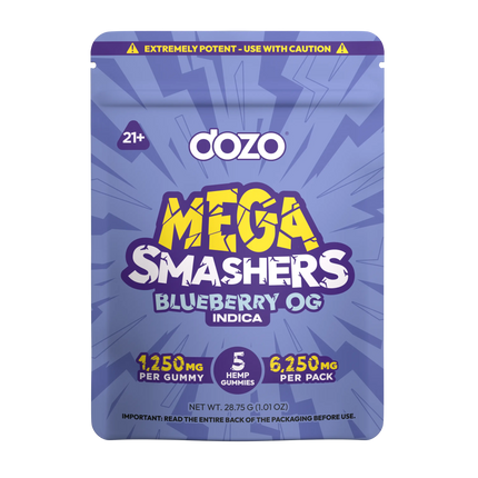DOZO MEGA SMASHERS GUMMIES BLUEBERRY OG(I) 10PACKS