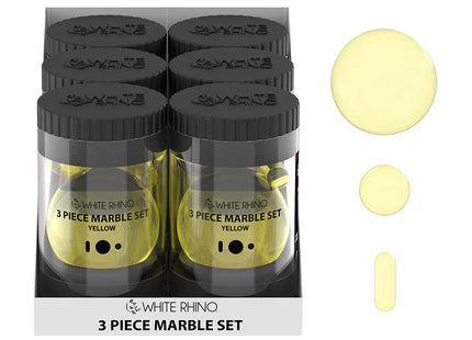 WHITE RHINO TERP SLURPER 3 PC SET 6 COUNT JARS YELLOW- 6 CT