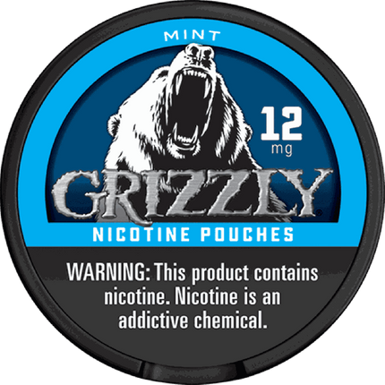 GRIZZLY NICOTINE POUCHES 12MG MINT 5ROLLS