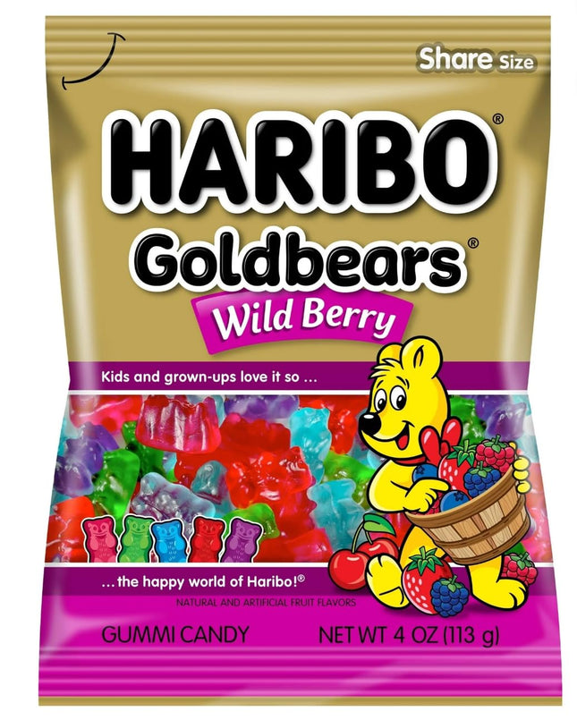 HARIBO 5oZ GUMMI CANDY GOLD BEARS WILD BERRY 1COUNT