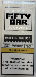 FIFTY BAR V2 NIXODINE + CBD 20K PUFFS DISPOSABLE 5PACK