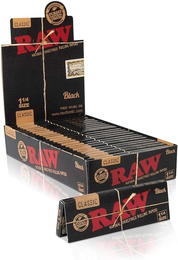 RAW BLACK 1 1/4 - 24 PACK