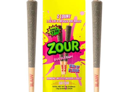 ZOUR  1.5G THC-A PRE-ROLL PRE-PRICED - $7.99 10PACKS