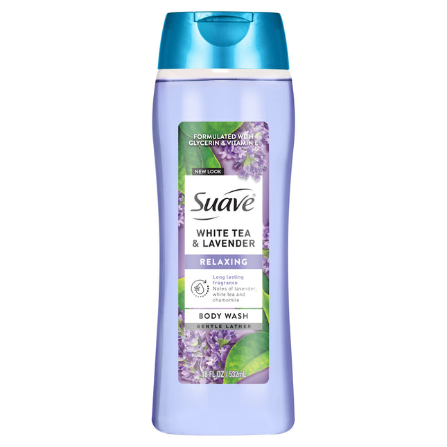 SUAVE BODY WASH 18OZ RELAXING WHITE TEA & LAVENDER 1COUNT
