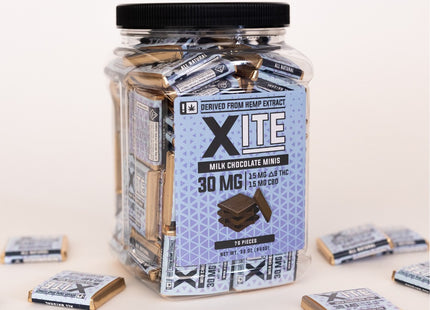 XITE D9 30MG DELTA 9 CHOCOLATES & EDIBLES 70COUNT