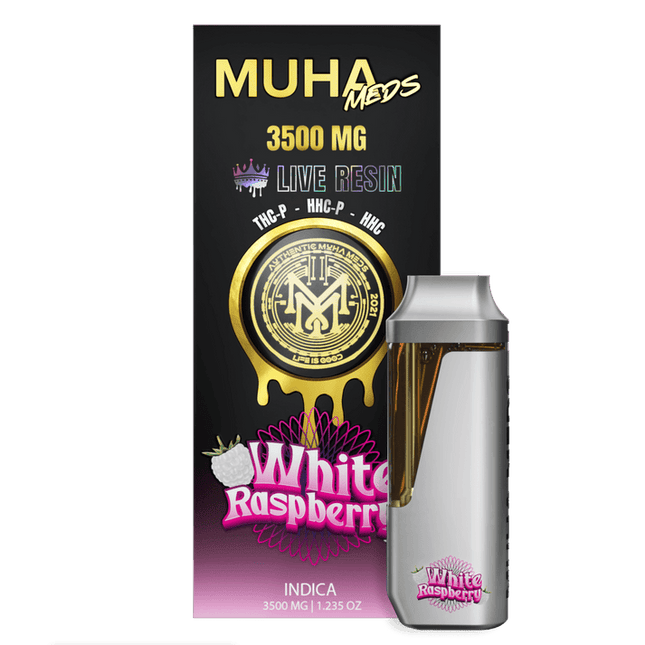 MUHA MEDS 3.5G DISP WHITE RASPB