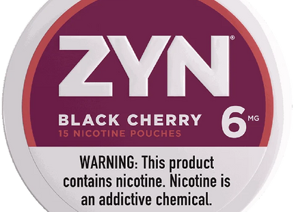 ZYN NICOTINE POUCHES 6MG - BLACK CHERRY 5ROLLS