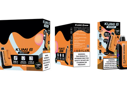 KUMI 6 SCENIC + CBD 50K PUFF 22ML DISPOSABLE 5PACK