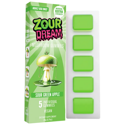 ZD GUMMIES SOUR GREEN APLE 10CT