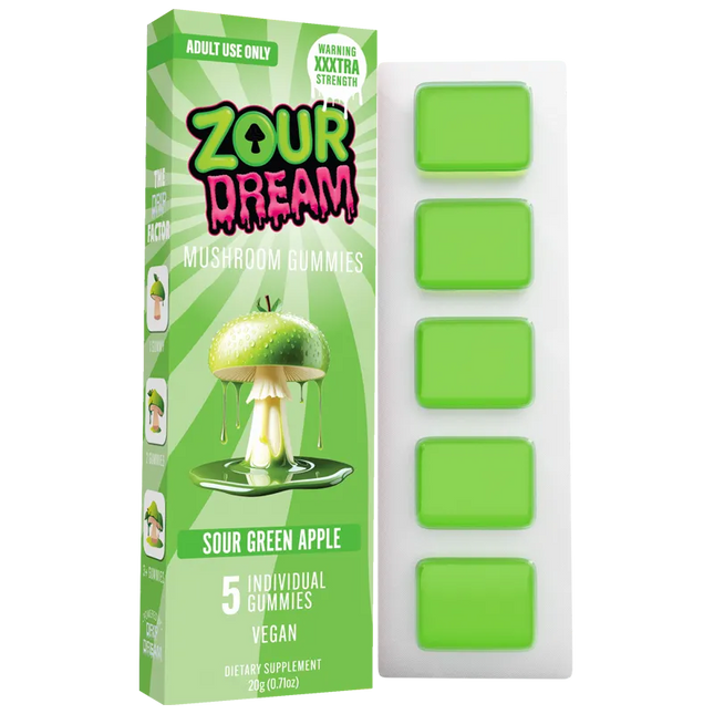 ZD GUMMIES SOUR GREEN APLE 10CT