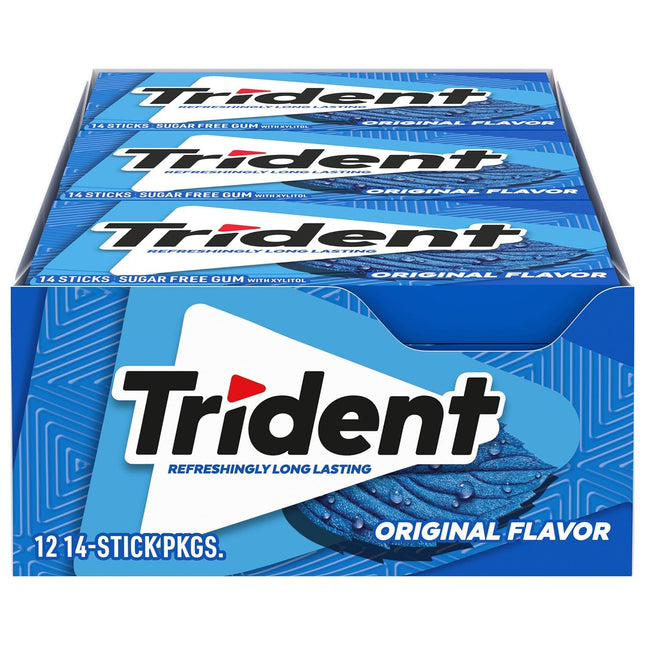TRIDENT SUGARFREE GUM ORIGINAL 12PACKS