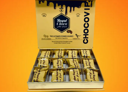 VIP ROYAL H CHOCOLATE TUBE 12CT