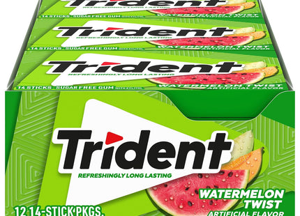TRIDENT SUGARFREE GUM WATERMELON TWIST 12PACKS