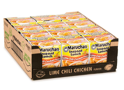 MARUCHAN 2.25oZ INSTANT LUNCH LIME CHILI CHICKEN FLAVOR 12COUNT