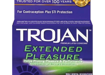 TROJAN EXTENDED PLEASURE 6-3PK