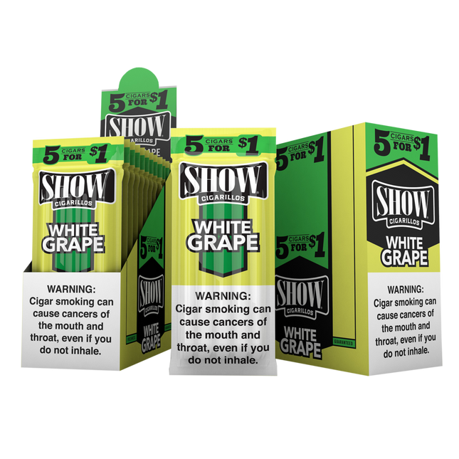 SHOW CIGARS 5 FOR 1.00$ WHITE GRAPE 15PACK