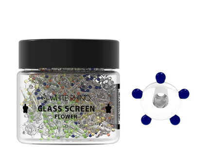 WHITE RHINO GLASS SCREEN FLOWERS- 400CT