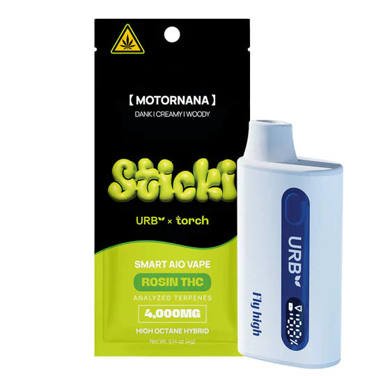 URB STICKI SMART AIO ROSIN THC 4G DISPOSABLE  6PACK