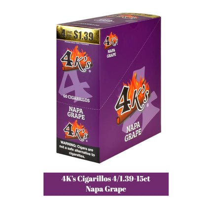 4K'S CIGAR WATERMELN GRAPE 15PK