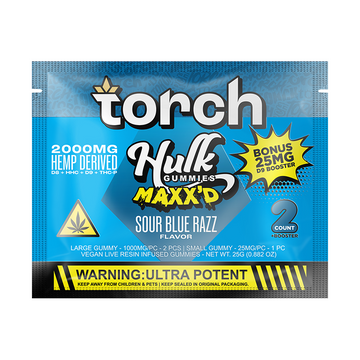 TORCH 2000MG GUMY SOUR BLUE RAZ