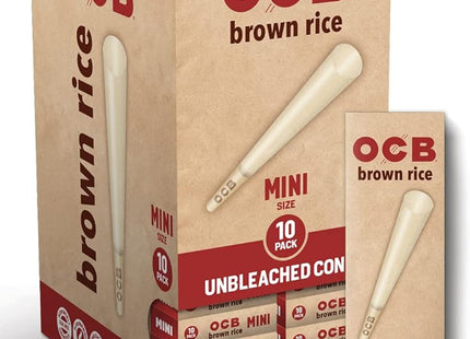 OCB BROWN RICE CONES MINI 10PACK