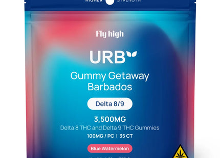 URB DELTA 8/9 3500MG GUMMY GETAWAY BARBADOS BLUE WATERMELON 6PACK