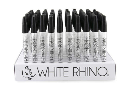 WHITE RHINO PYREX DAB STRAW WITH SILICON CAP 100CT