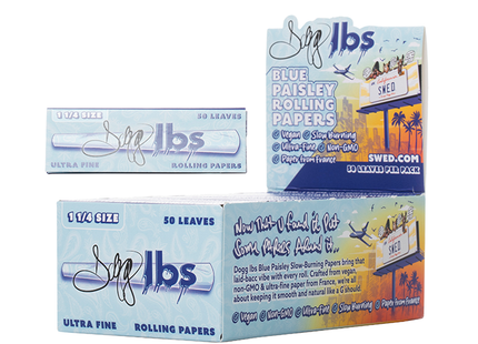 DOGG LBS 1 1/4 BLUE PAISLEY ROLLING PAPER 50PACK