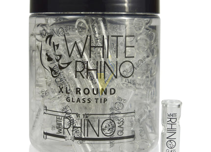 WHITE RHINO GLASS ROUND TIPS EXTRA LARGE- 80CT