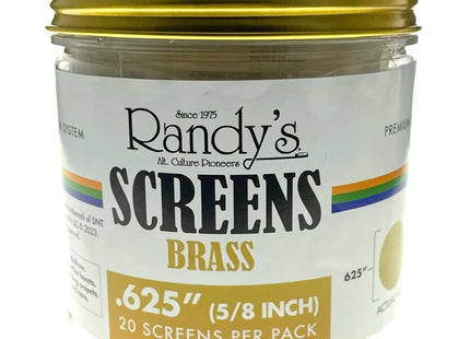 RANDY'S BRASS SCREEN JARS 0.625" 20CT