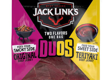 JACK LINK'S 2.85oZ DUO'S ORIGINAL & TERIYAKI BEEF JERKY 1COUNT