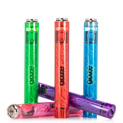 OOZE SLIM CLEAR SERIES 400MAH RUBY RED 1COUNT