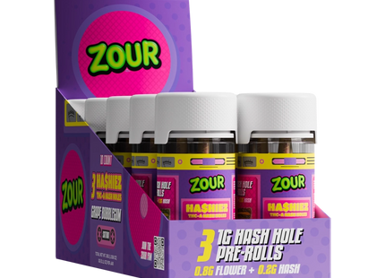 ZOUR HA$HIEZ 3- 1GRAM HASH HOLES  10 JARS