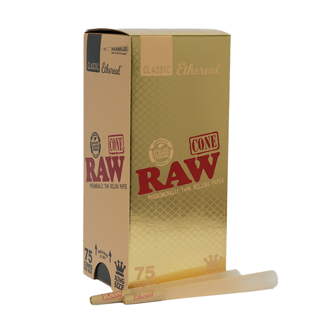 RAW CLASSIC ETHEREAL KING SIZE CONE 75COUNT