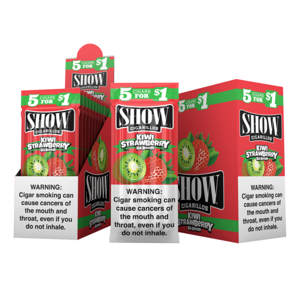 SHOW CIGARS 5 FOR 1.00$ KIWI STRAWBERRY BA BOOM 15PACK