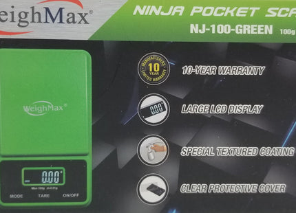 WEIGHMAX NJ-100-GREEN 1CT