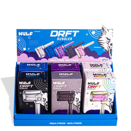 WULF GLASS DRFT BUBBLER 6PK