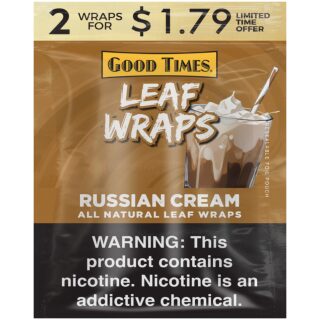 GT LEAF WRAPS 25-2PK RUSIAN CRM