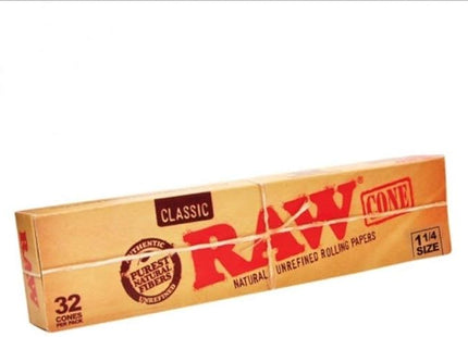 RAW CLASSIC 1 1/4 SIZE CONES 32 x 6PACKS