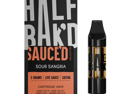 HALF BAK'D LIVE RESIN THC-P 2G CARTRIDGES 5 PACK